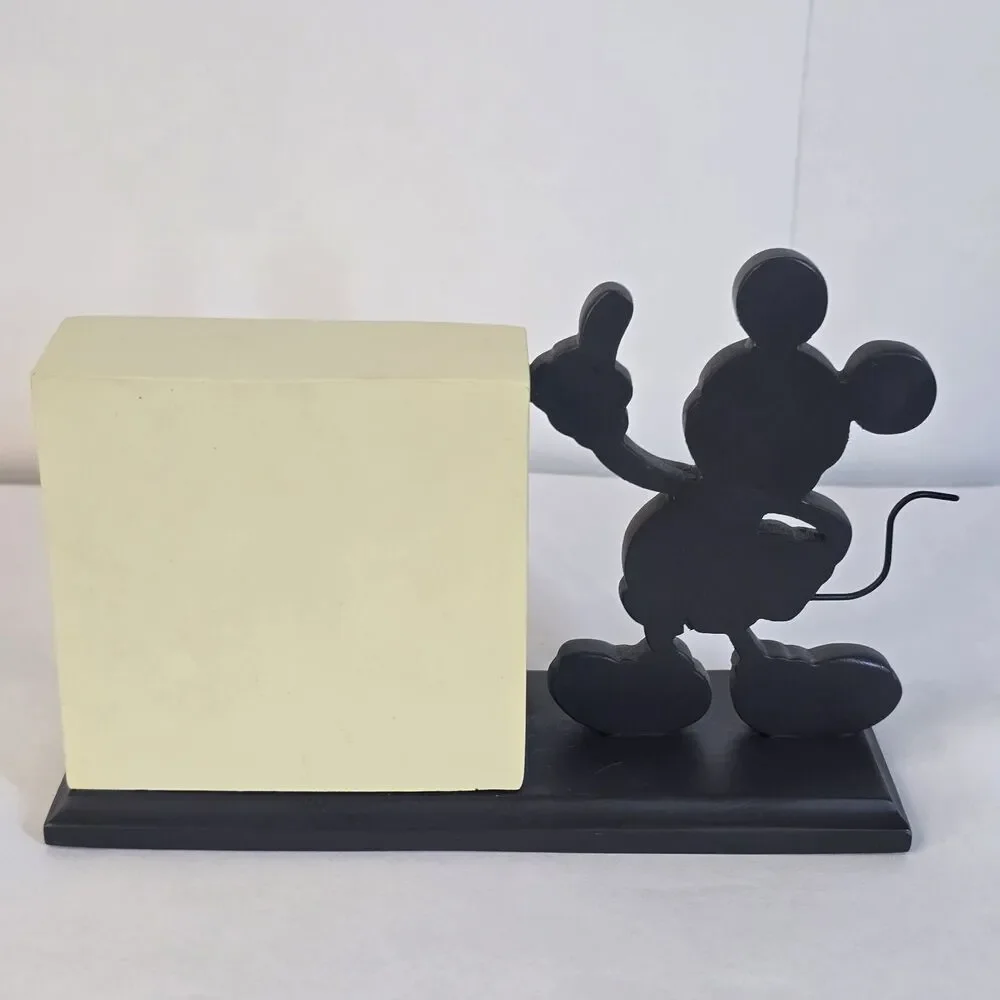 Disney Hallmark Mickey Mouse Silhouette Figure Wooden Block Desk Calendar